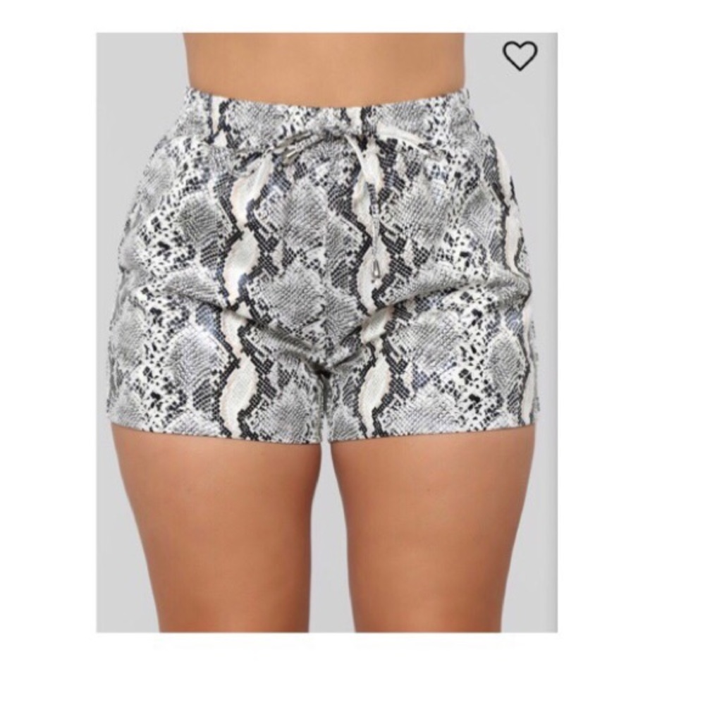 Snake print shorts